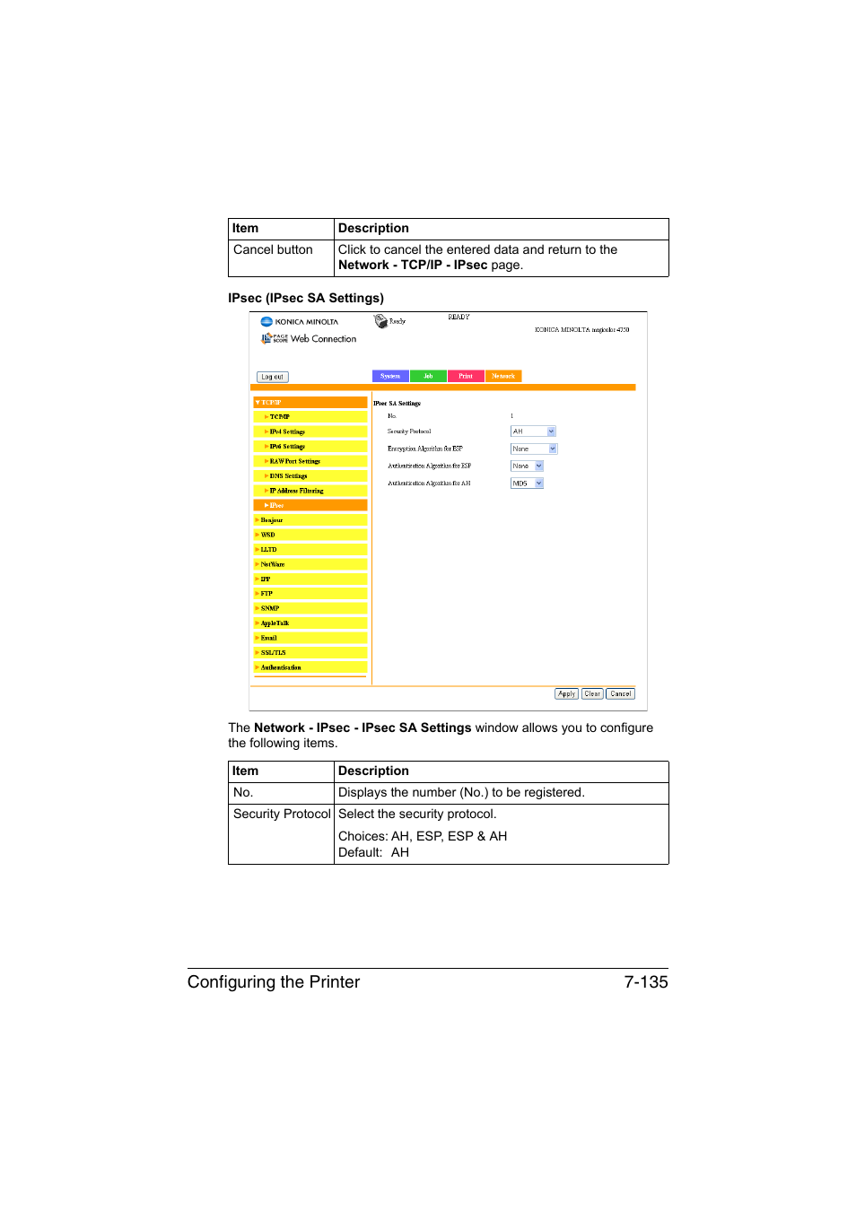 Configuring the printer 7-135 | Konica Minolta magicolor 4750EN-4750DN User Manual | Page 354 / 409