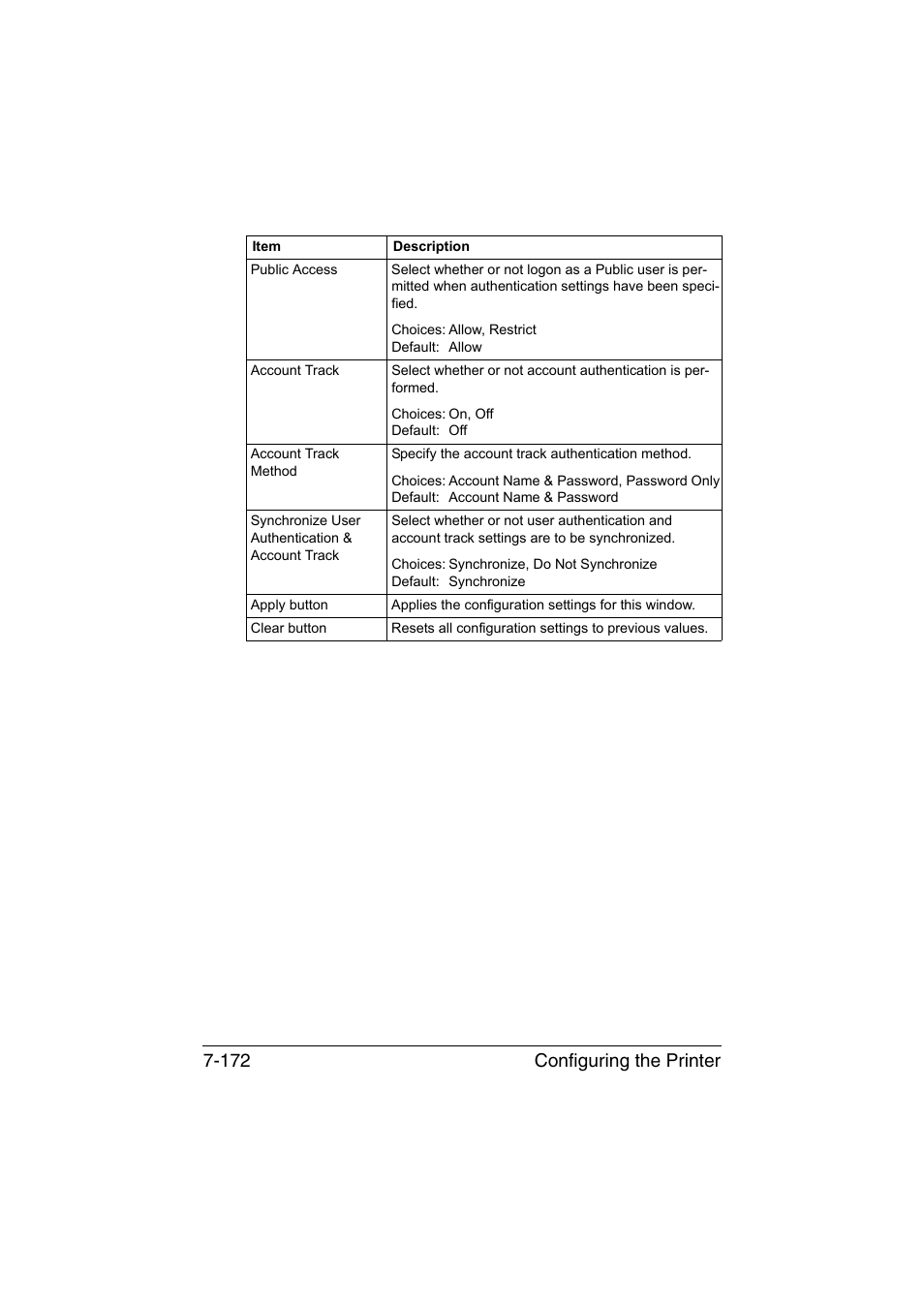 Configuring the printer 7-172 | Konica Minolta magicolor 4750EN-4750DN User Manual | Page 391 / 409