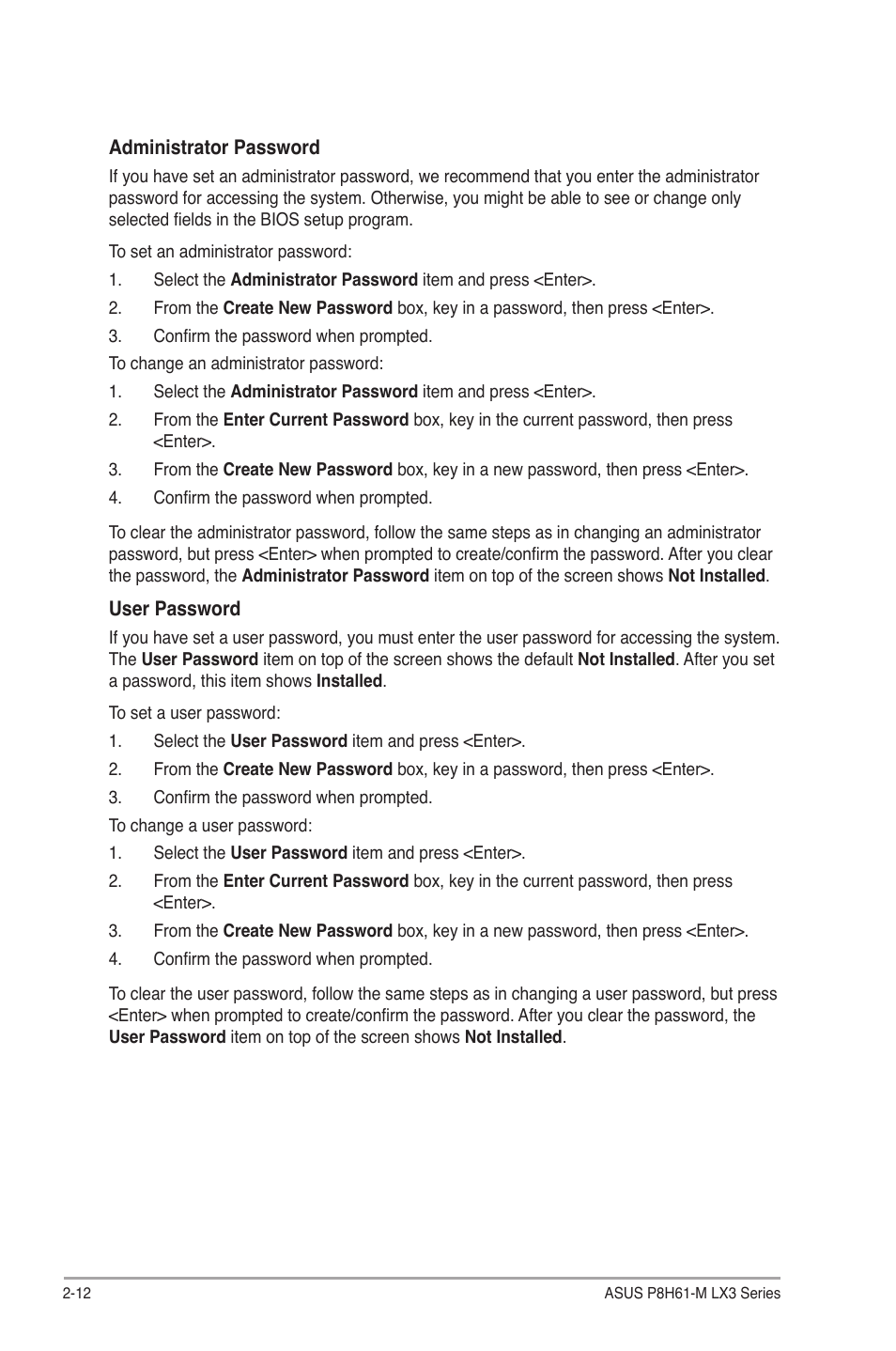 Asus MOTHERBOARD p8h61-m lx3 series User Manual | Page 46 / 65