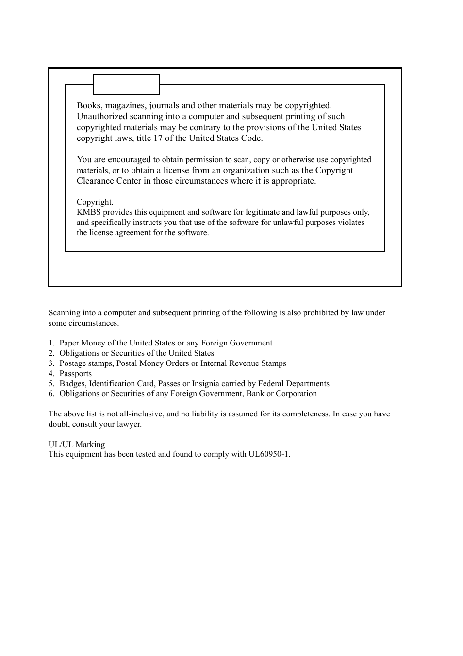 Copyright | Konica Minolta PS5000C MKII User Manual | Page 10 / 94