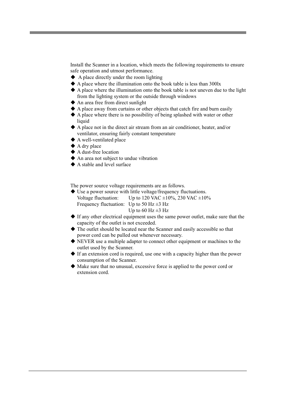 1 precautions for installation, 1 installation environment, 2 power source | Konica Minolta PS5000C MKII User Manual | Page 18 / 94