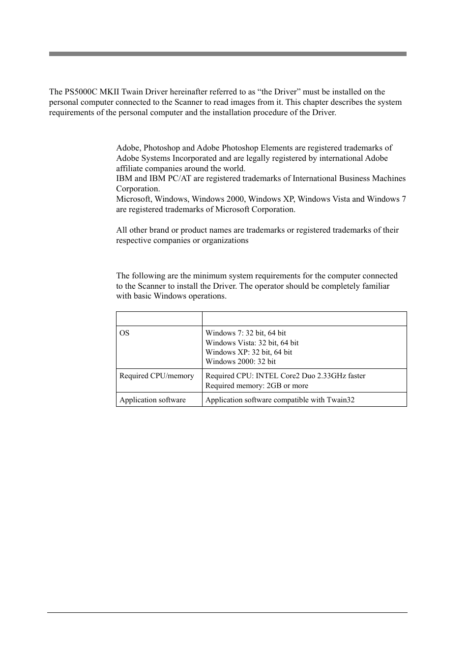 1 trademark acknowledgments, 2 system environment | Konica Minolta PS5000C MKII User Manual | Page 28 / 94