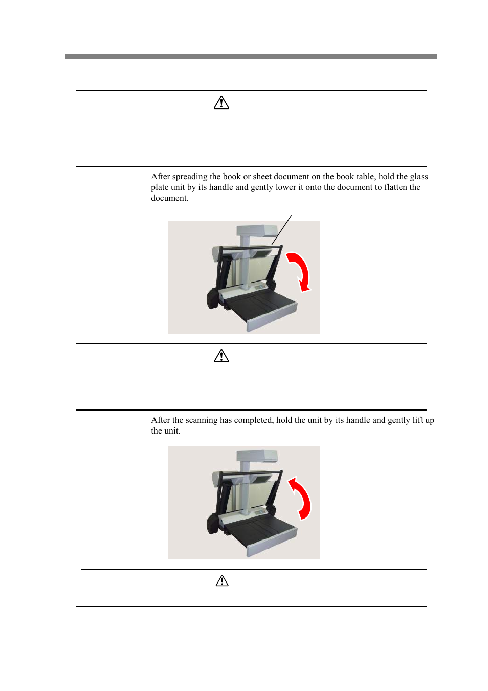 8 using the glass plate unit, Caution | Konica Minolta PS5000C MKII User Manual | Page 77 / 94