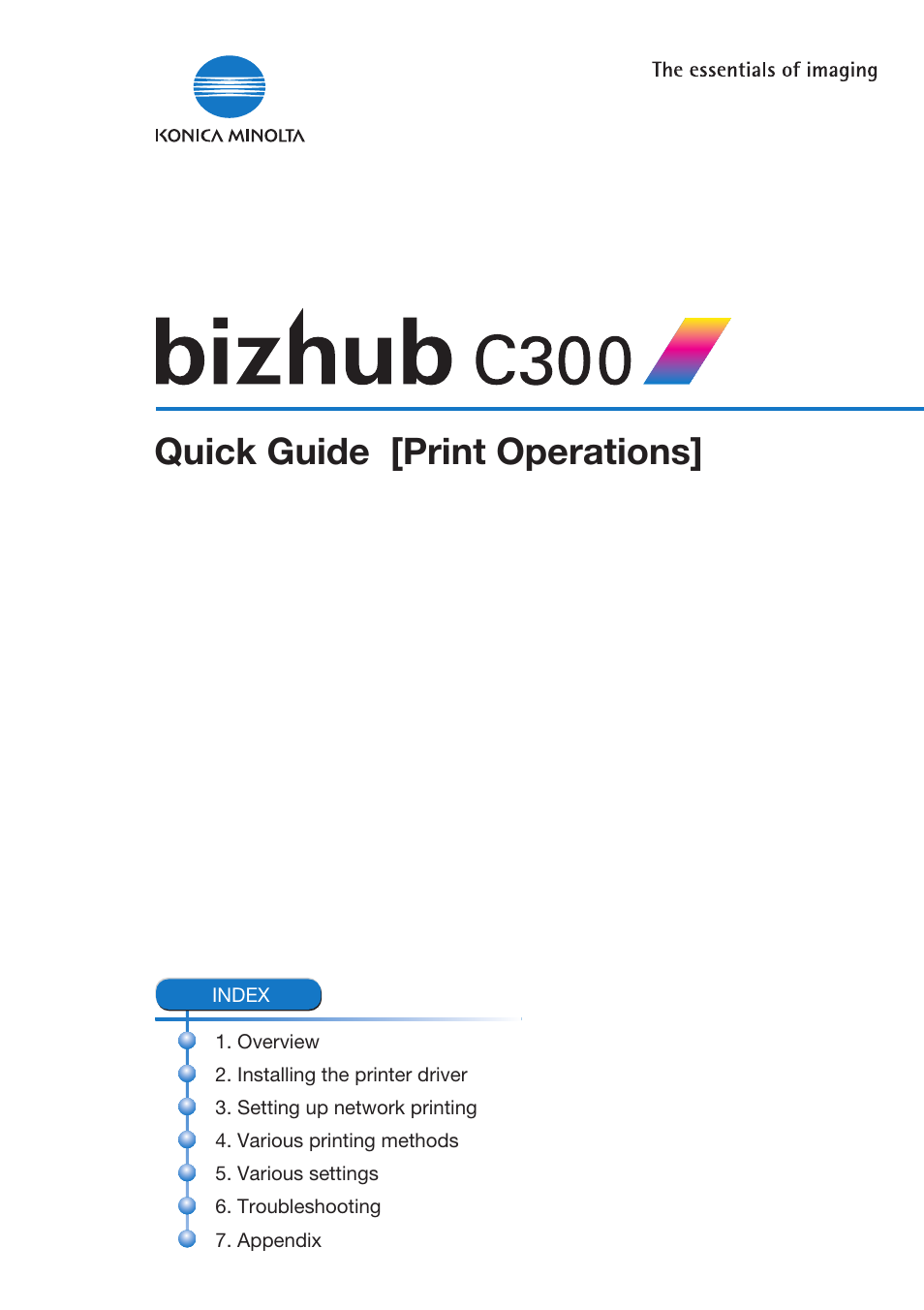 Konica Minolta bizhub C300 User Manual | 96 pages