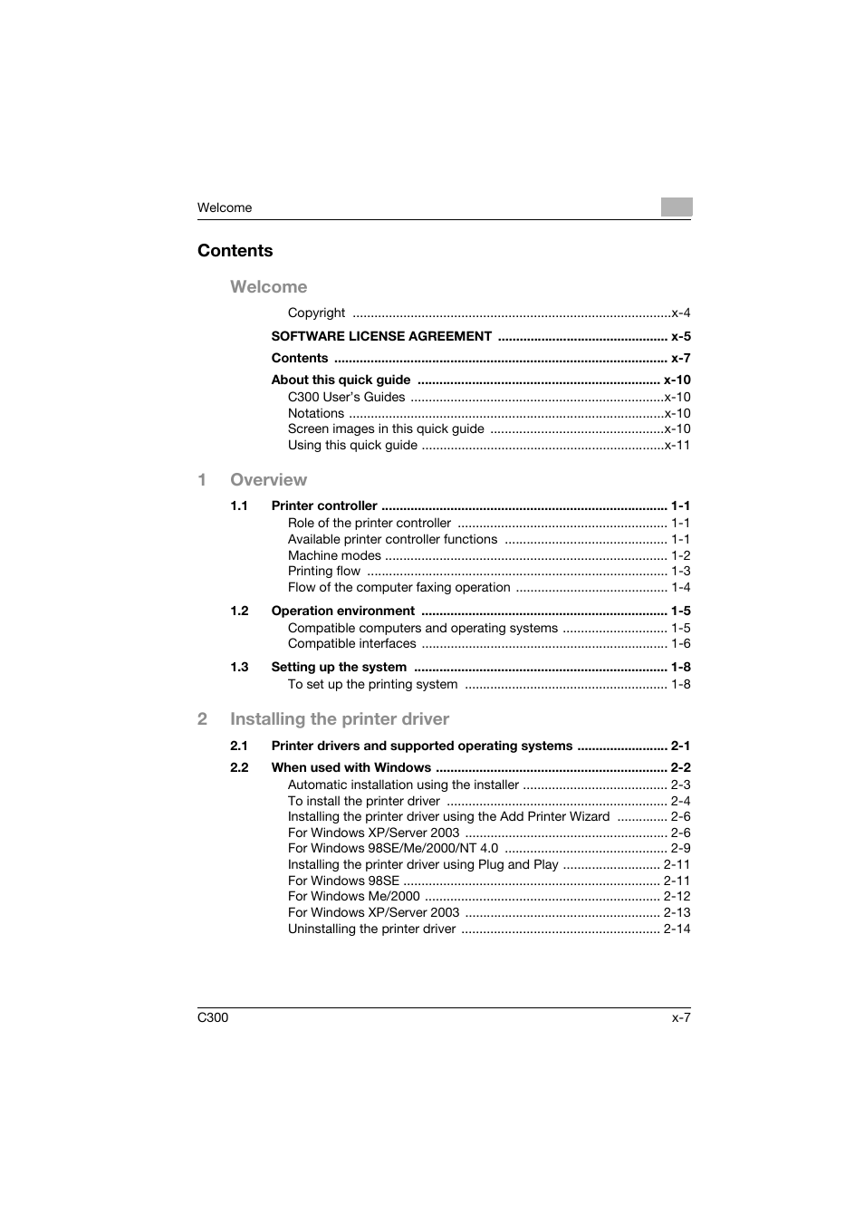 Konica Minolta bizhub C300 User Manual | Page 8 / 96