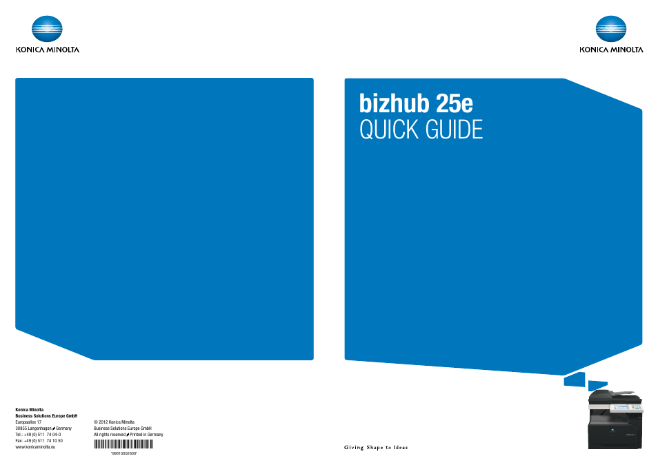Konica Minolta bizhub 25e User Manual | 70 pages