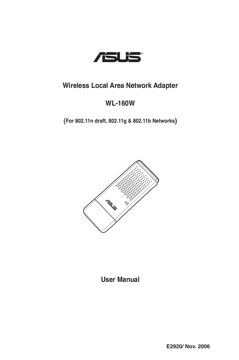 Asus WL-160W User Manual | 38 pages