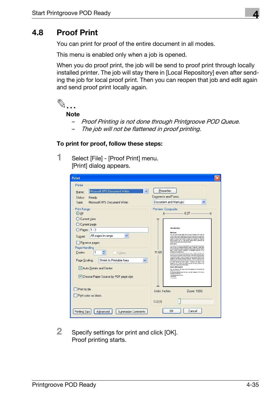8 proof print, Proof print -35 | Konica Minolta Printgroove User Manual | Page 116 / 239