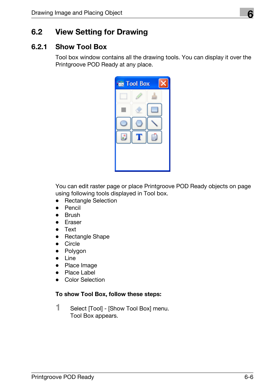 2 view setting for drawing, View setting for drawing -6 | Konica Minolta Printgroove User Manual | Page 186 / 239
