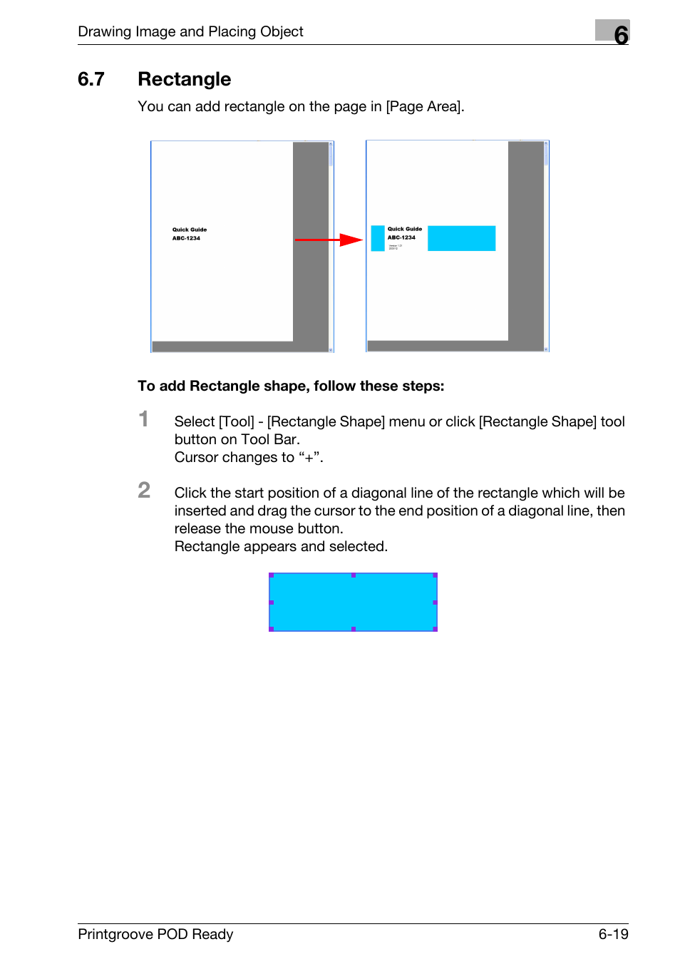 7 rectangle, Rectangle -19 | Konica Minolta Printgroove User Manual | Page 199 / 239