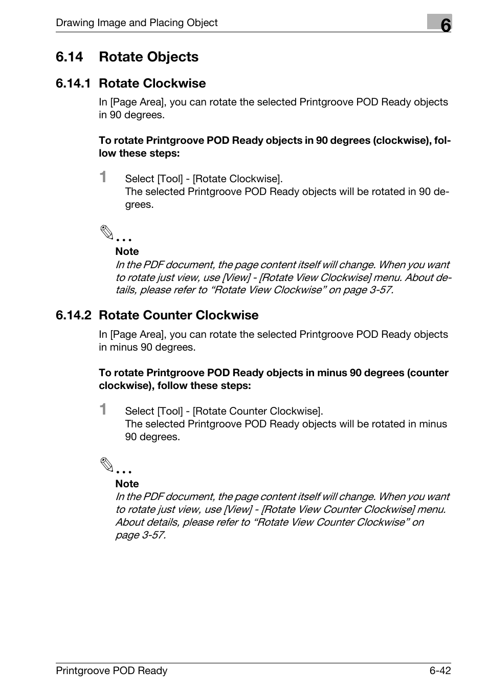 14 rotate objects, Rotate objects -42 | Konica Minolta Printgroove User Manual | Page 222 / 239