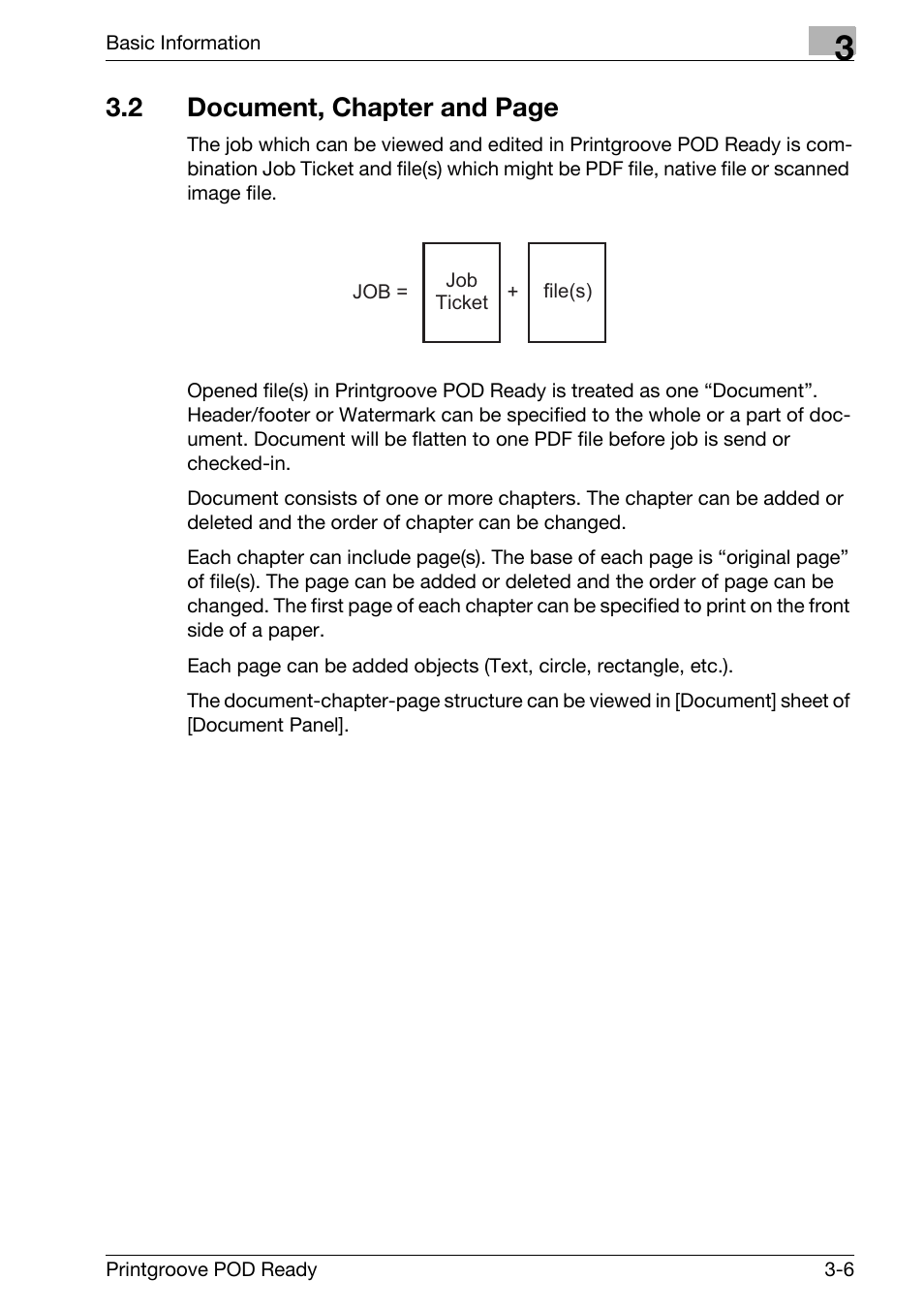 2 document, chapter and page | Konica Minolta Printgroove User Manual | Page 27 / 239