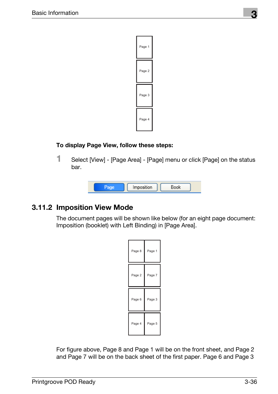 2 imposition view mode, Basic information | Konica Minolta Printgroove User Manual | Page 57 / 239