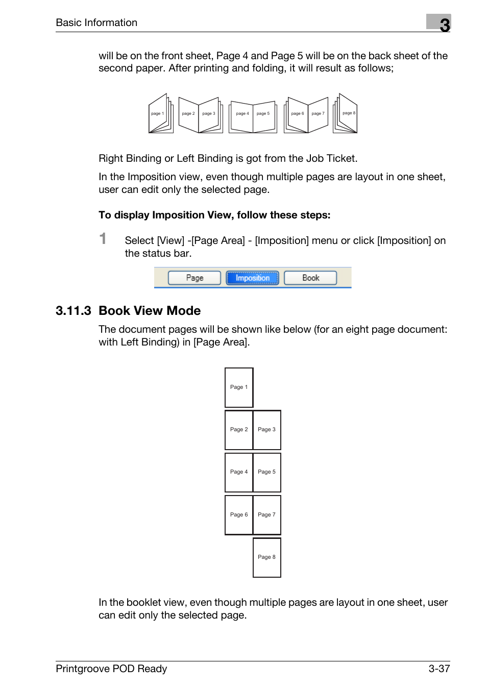 3 book view mode, Basic information | Konica Minolta Printgroove User Manual | Page 58 / 239