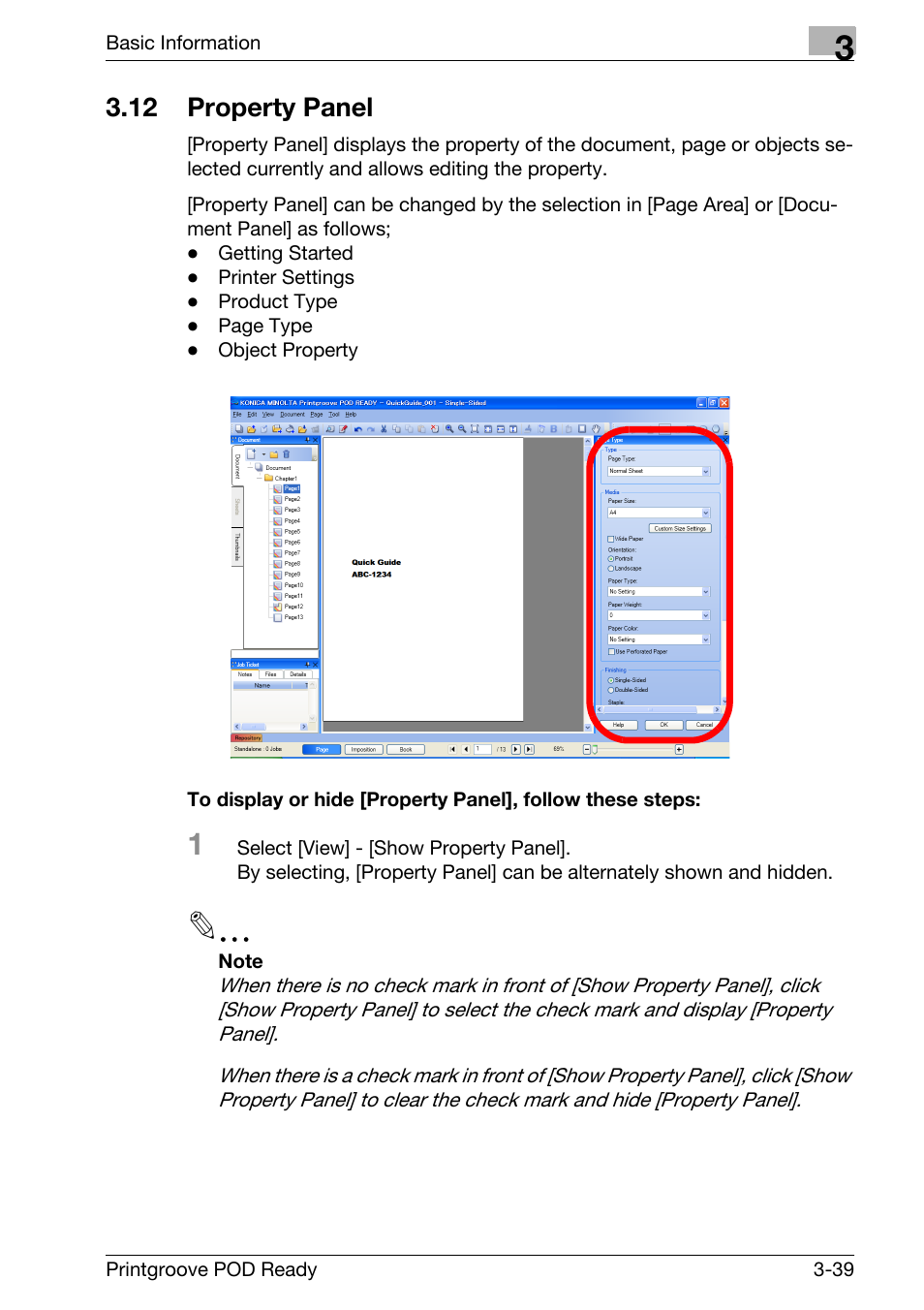12 property panel, Property panel -39 | Konica Minolta Printgroove User Manual | Page 60 / 239