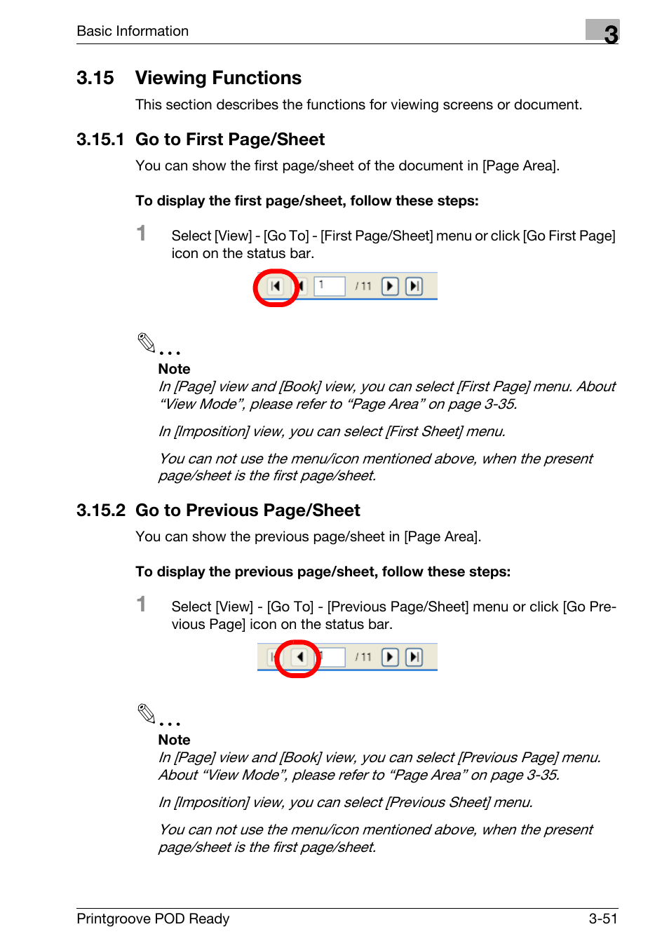 15 viewing functions, Viewing functions -51 | Konica Minolta Printgroove User Manual | Page 72 / 239