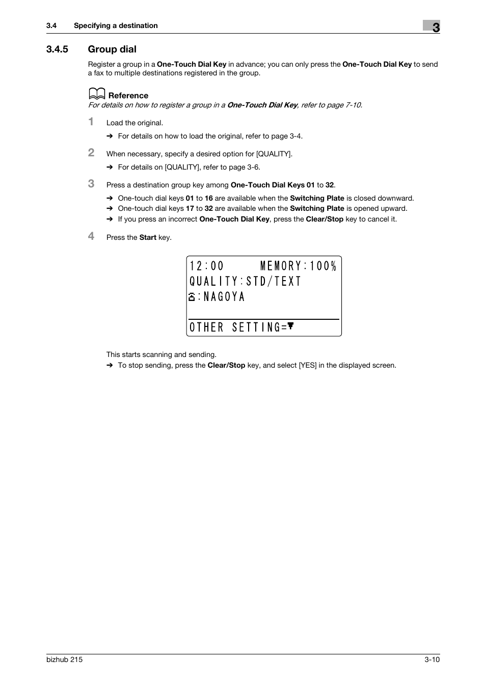 5 group dial, Group dial -10 | Konica Minolta Bizhub 215 User Manual | Page 36 / 166