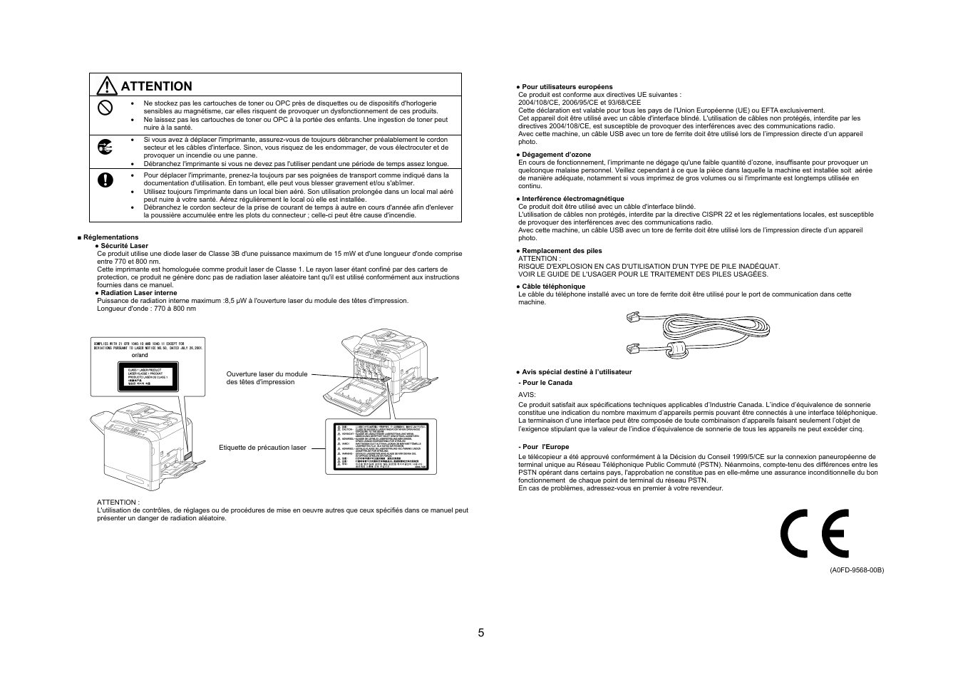 Attention | Konica Minolta bizhub C20 User Manual | Page 6 / 43