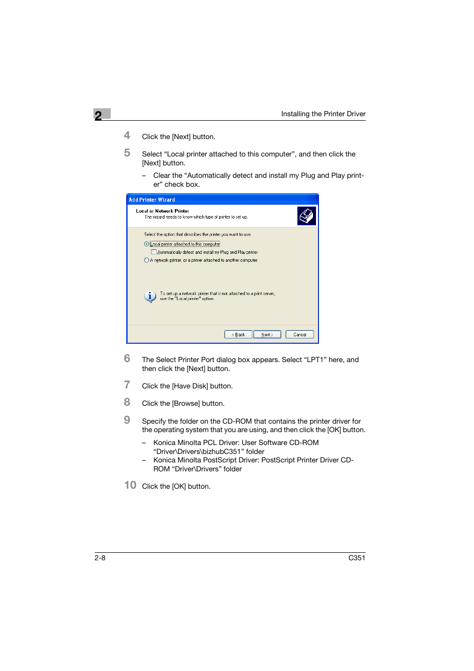 Konica Minolta BIZHUB C351 User Manual | Page 33 / 90