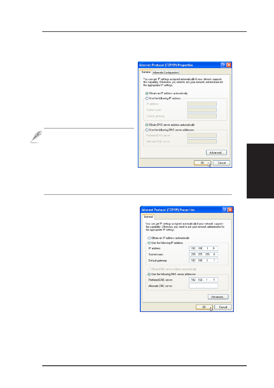 Chapter 3 - software configuration | Asus WL-530g User Manual | Page 21 / 73