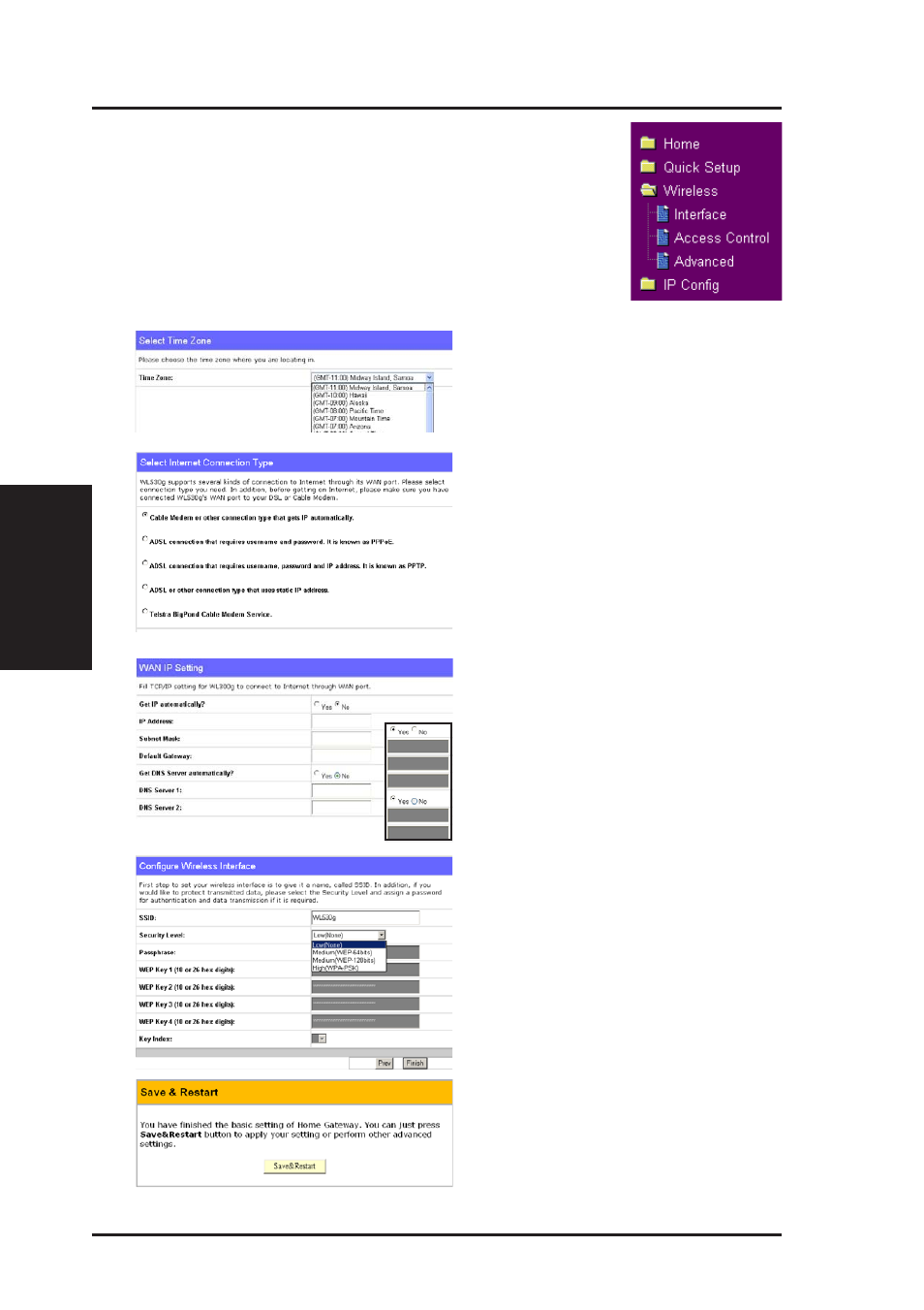 Quick setup | Asus WL-530g User Manual | Page 26 / 73