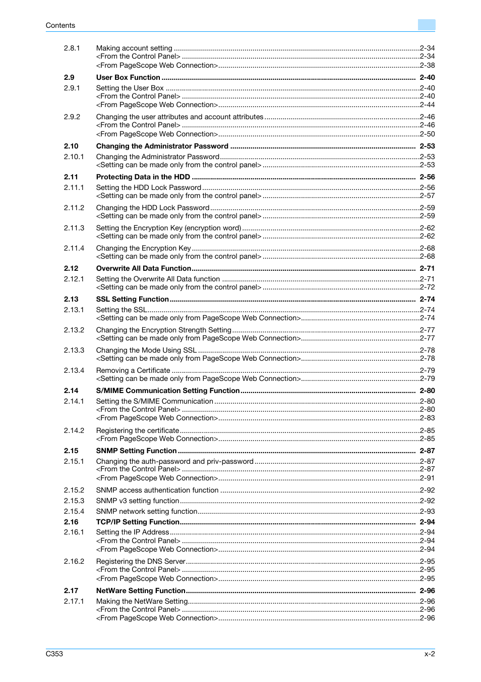 Konica Minolta bizhub C353 User Manual | Page 3 / 186