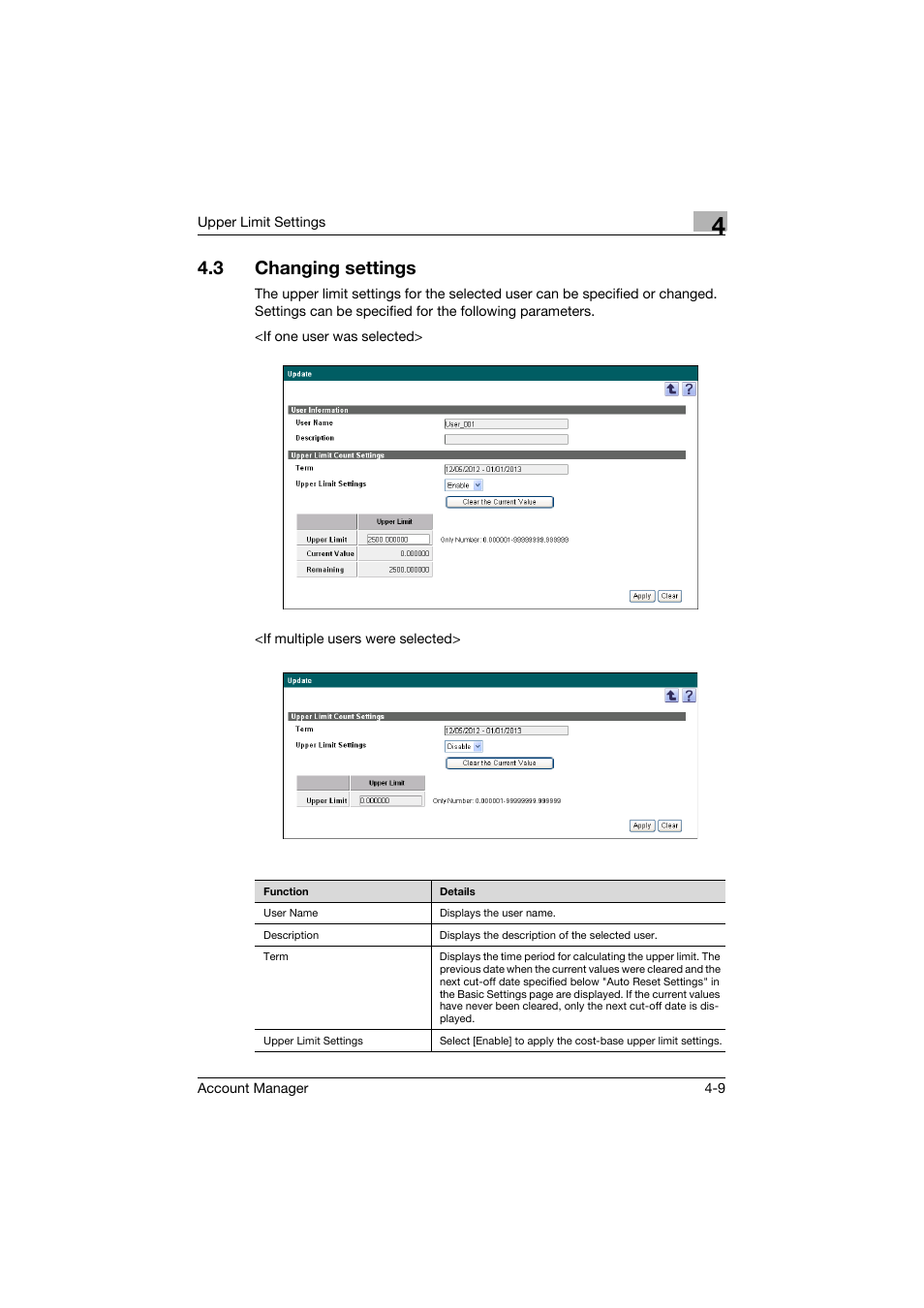 3 changing settings, Changing settings -9 | Konica Minolta PageScope Enterprise Suite User Manual | Page 17 / 39
