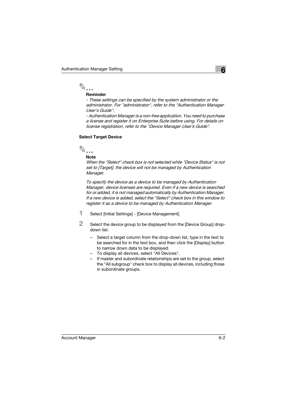 Select target device, Select target device -2 | Konica Minolta PageScope Enterprise Suite User Manual | Page 31 / 39