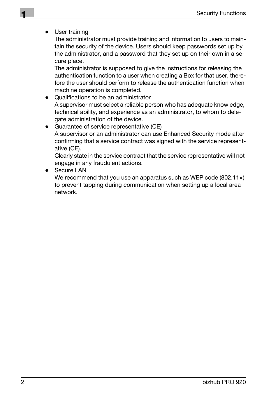 Konica Minolta bizhub PRO 920 User Manual | Page 10 / 76