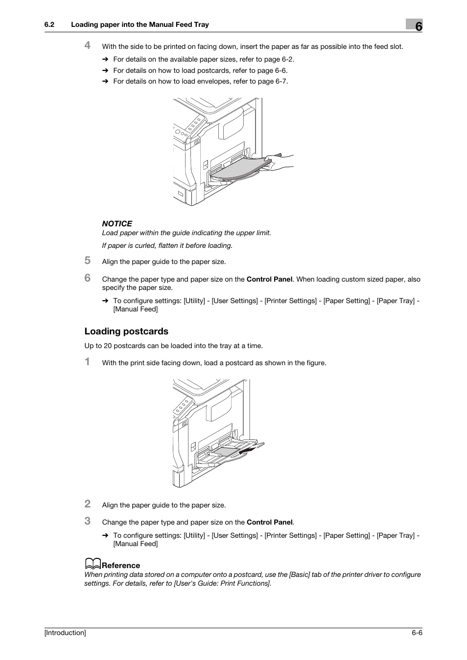 Loading postcards, Loading postcards -6 | Konica Minolta bizhub C3350 User Manual | Page 42 / 91