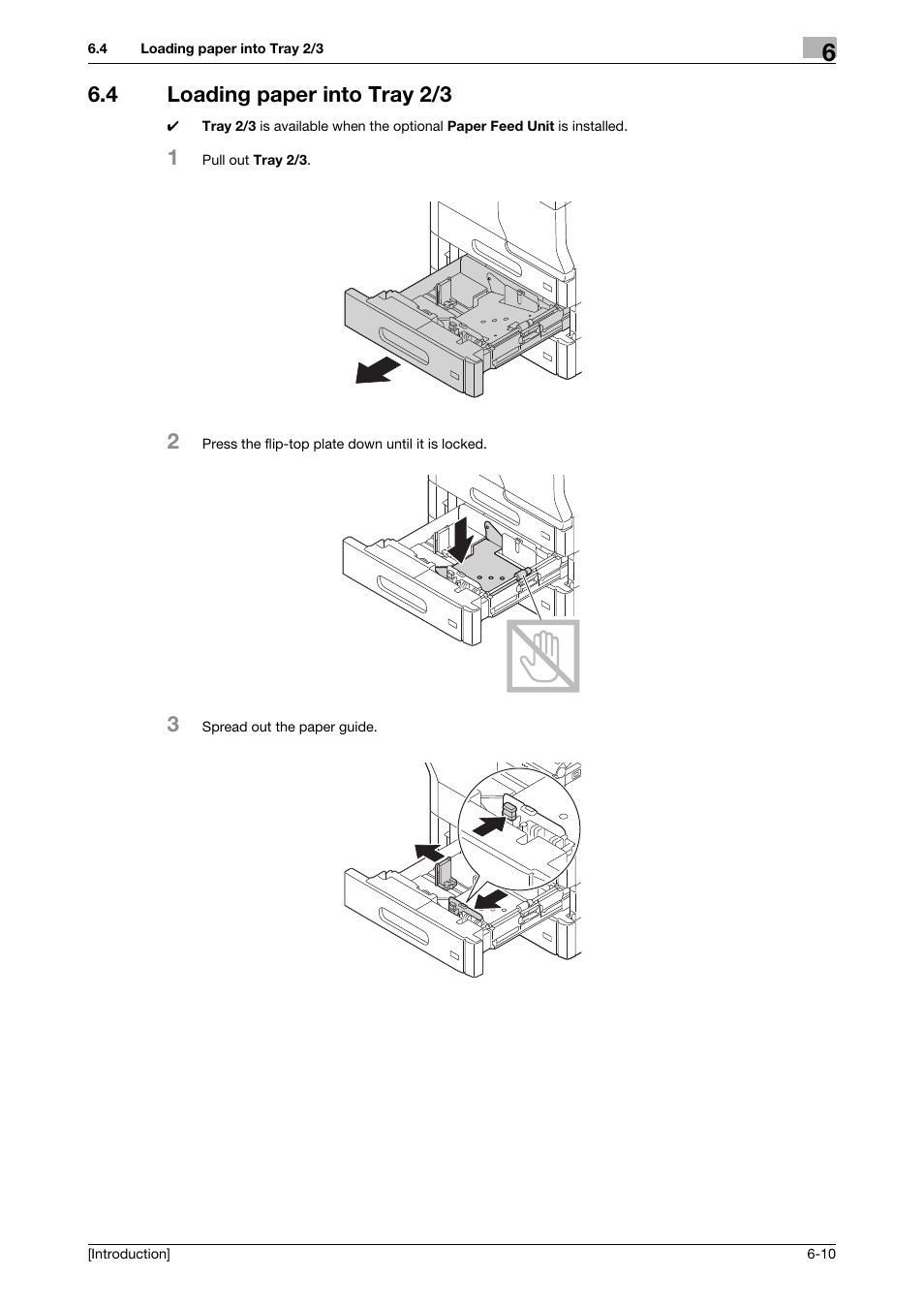 4 loading paper into tray 2/3, Loading paper into tray 2/3 -10 | Konica Minolta bizhub C3350 User Manual | Page 46 / 91