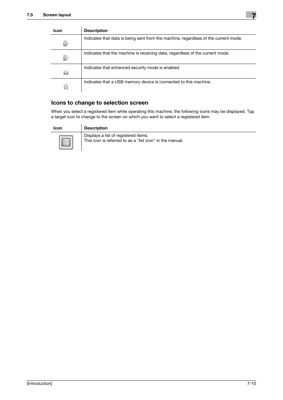 Icons to change to selection screen, Icons to change to selection screen -10 | Konica Minolta bizhub C3350 User Manual | Page 57 / 91