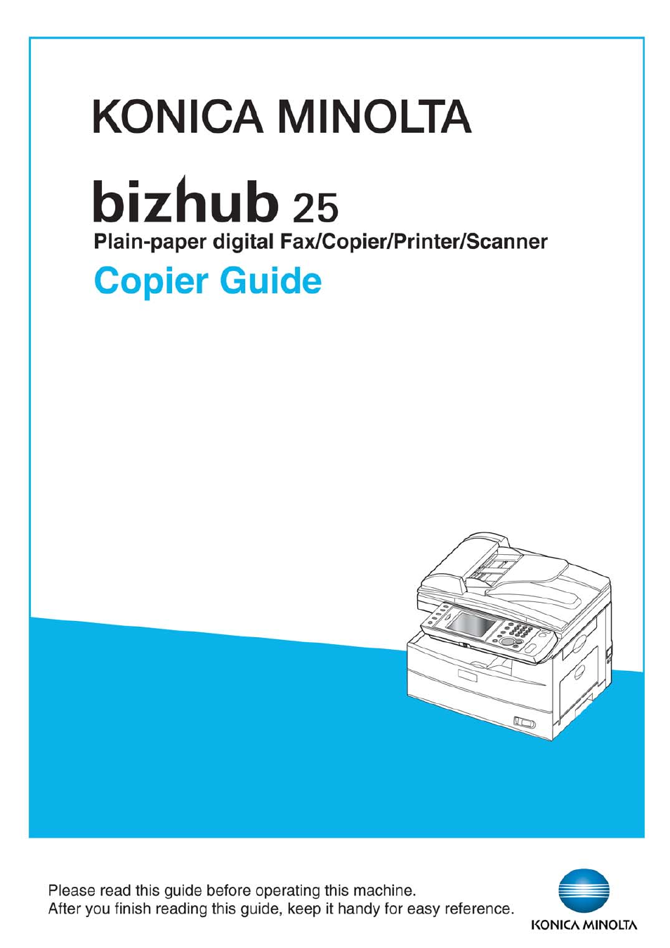 Konica Minolta bizhub 25 User Manual | 45 pages