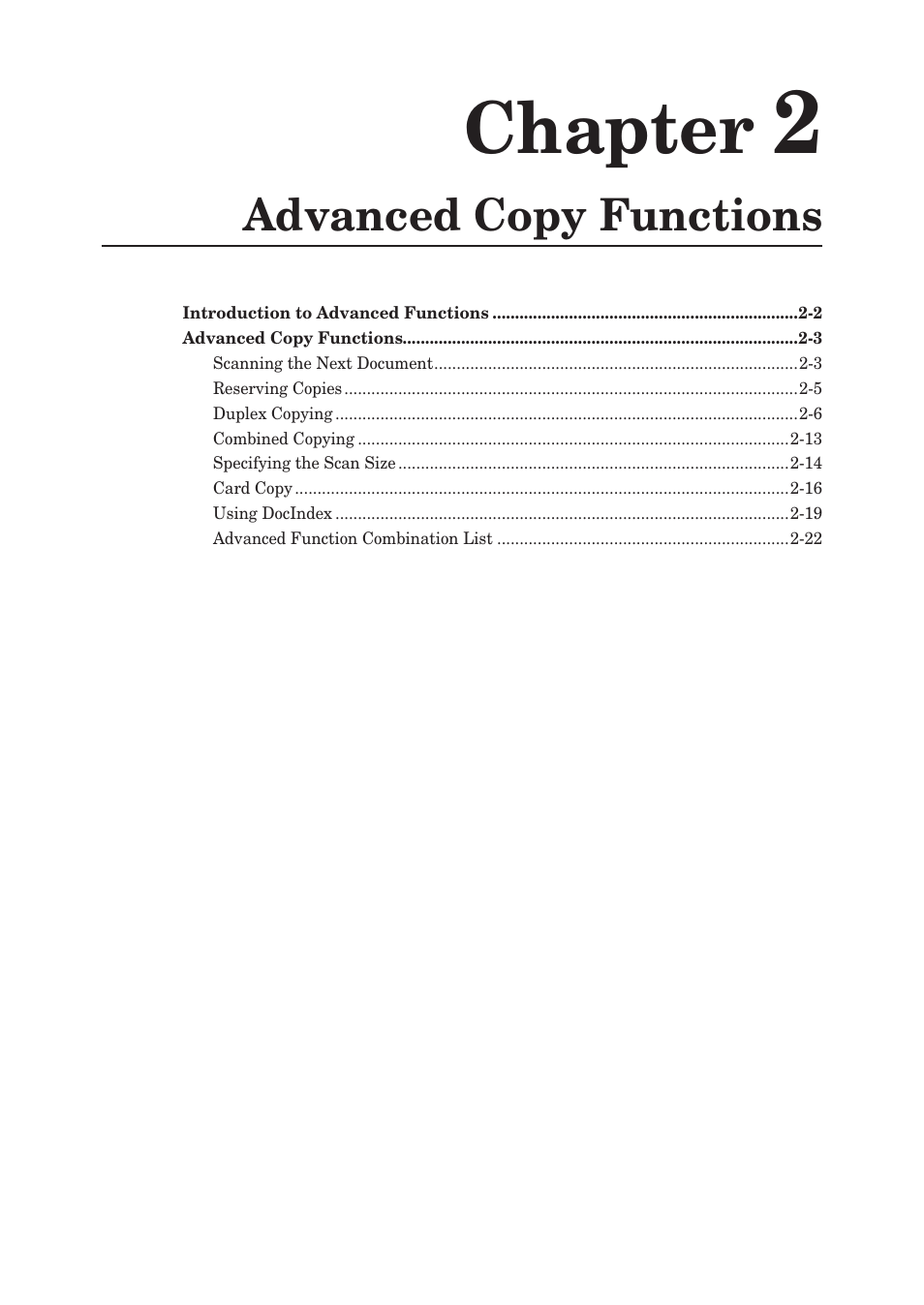 Chapter 2 advanced copy functions, Chapter | Konica Minolta bizhub 25 User Manual | Page 18 / 45