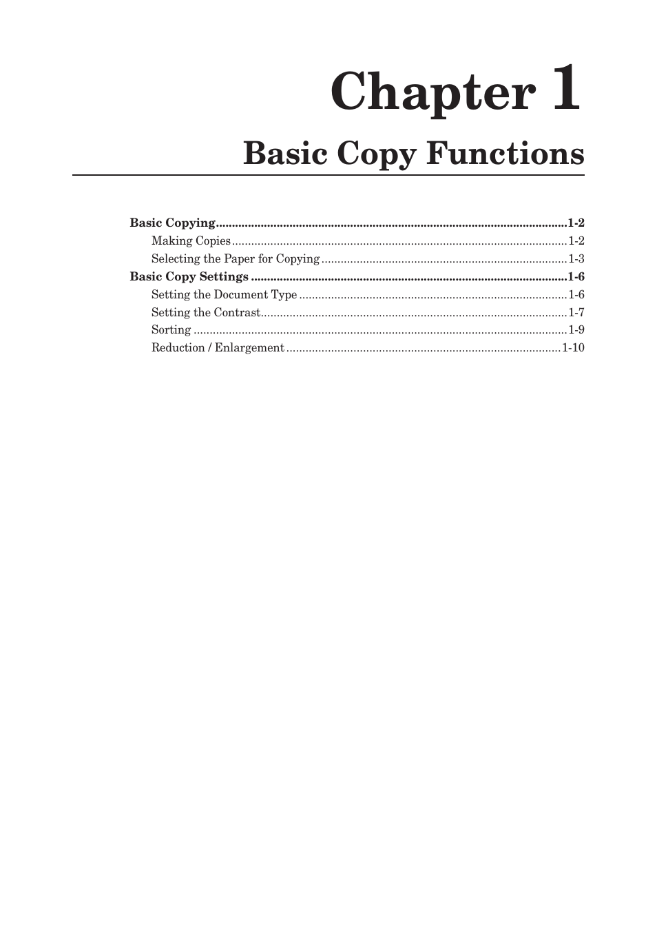 Chapter 1 basic copy functions, Chapter 1, Basic copy functions | Chapter | Konica Minolta bizhub 25 User Manual | Page 6 / 45