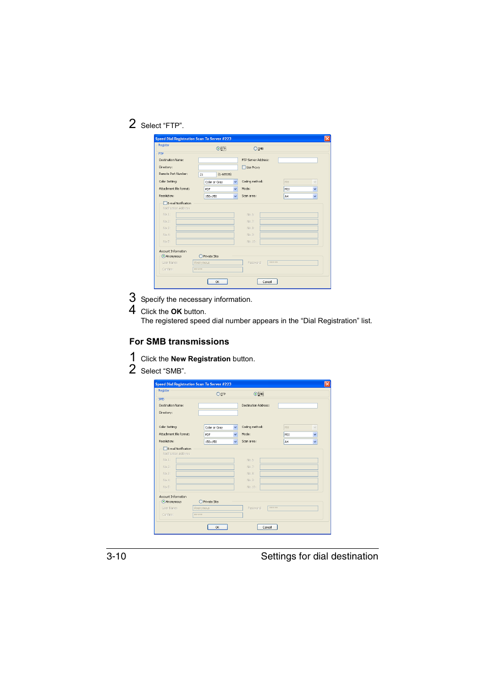 For smb transmissions, For smb transmissions -10 | Konica Minolta magicolor 1690MF User Manual | Page 179 / 325