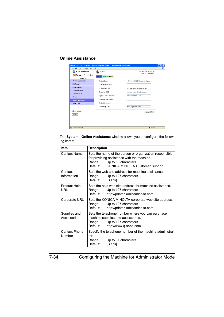 Online assistance, Online assistance -34 | Konica Minolta magicolor 1690MF User Manual | Page 255 / 325
