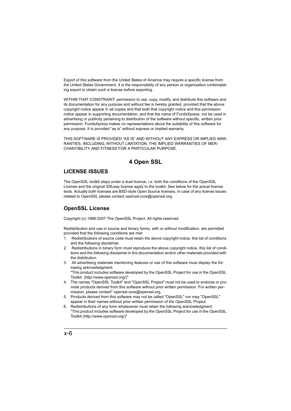 4 open ssl, License issues, Openssl license | Konica Minolta magicolor 1690MF User Manual | Page 7 / 325