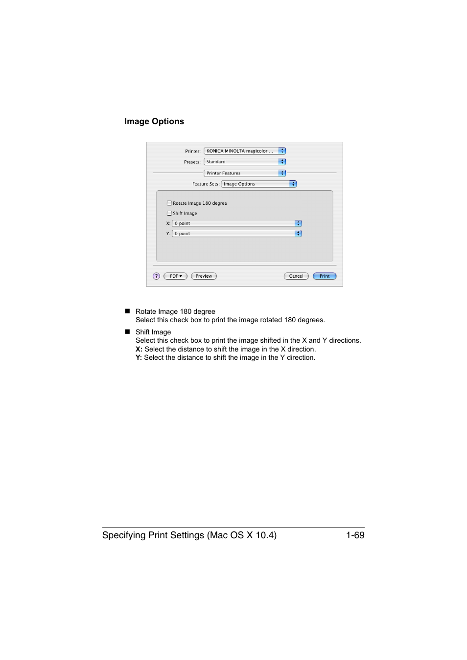 Image options, Image options -69 | Konica Minolta magicolor 1690MF User Manual | Page 92 / 325