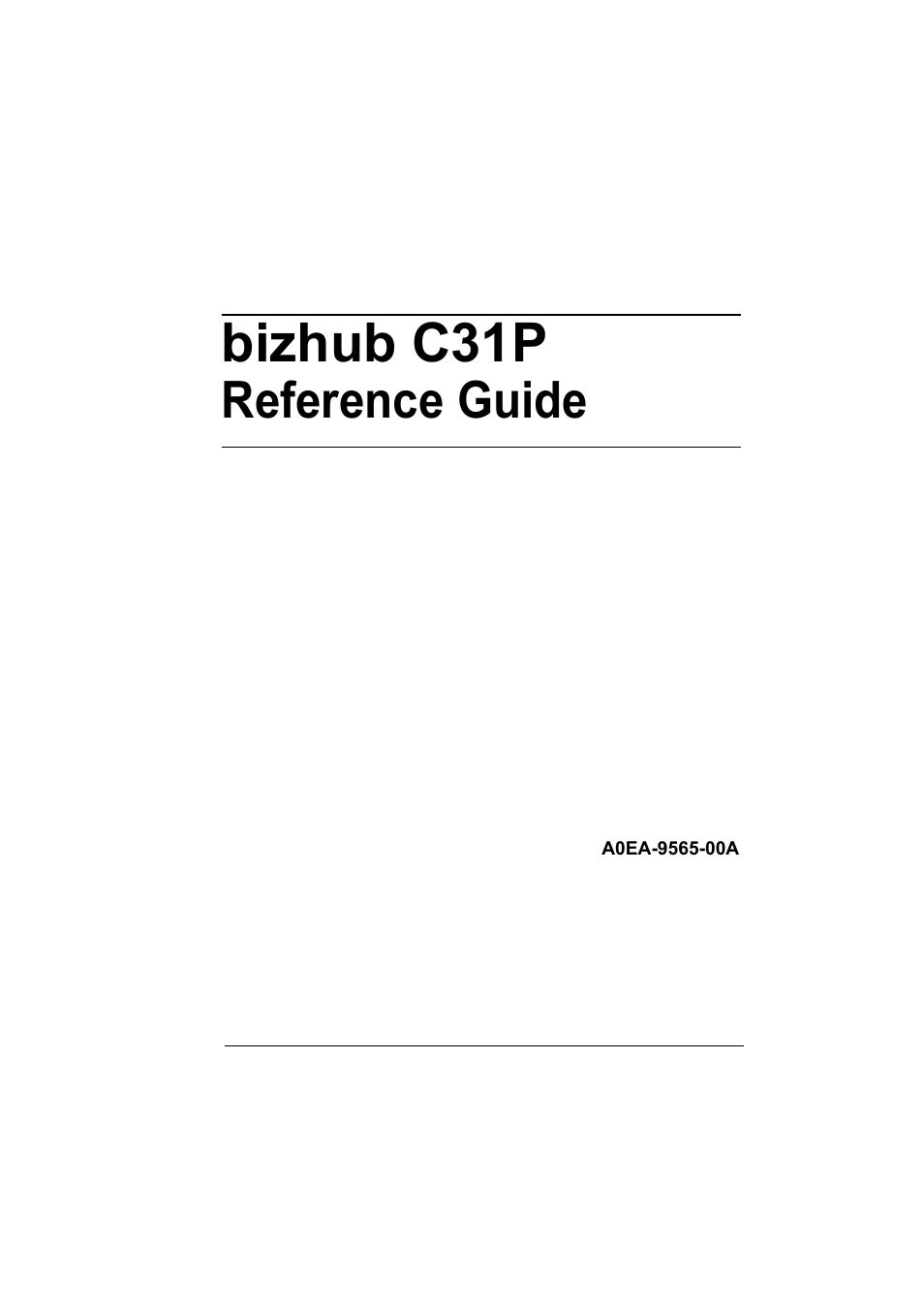 Konica Minolta bizhub C31P User Manual | 382 pages