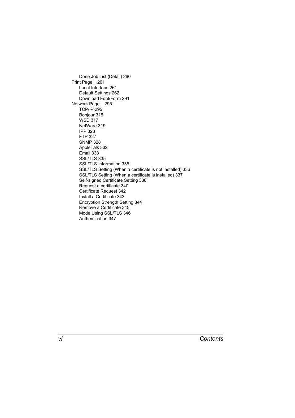 Contents vi | Konica Minolta bizhub C31P User Manual | Page 18 / 382