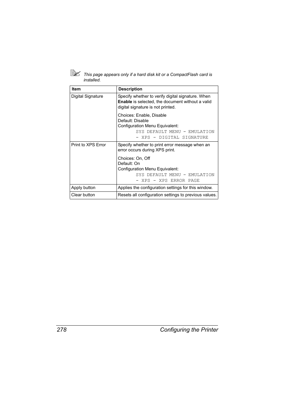 Configuring the printer 278 | Konica Minolta bizhub C31P User Manual | Page 296 / 382