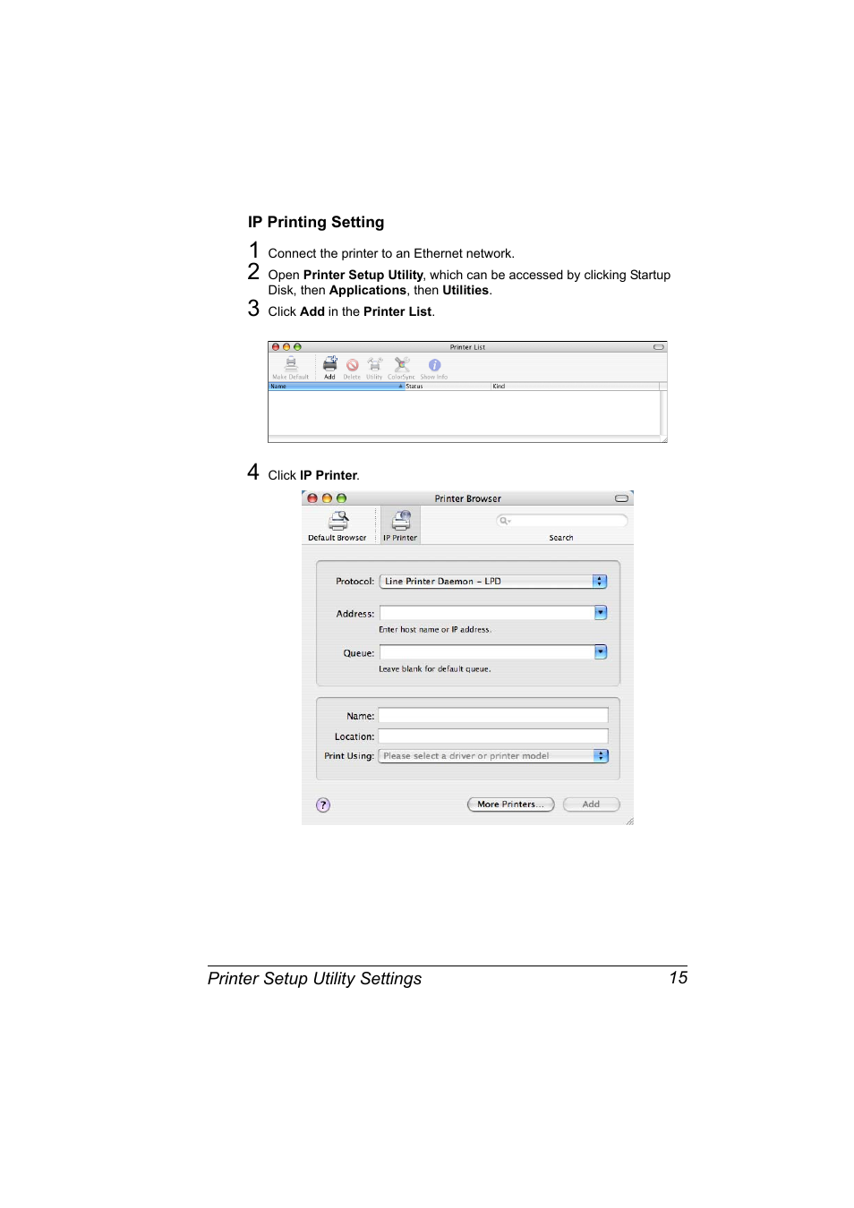 Ip printing setting, Ip printing setting 15 | Konica Minolta bizhub C31P User Manual | Page 33 / 382