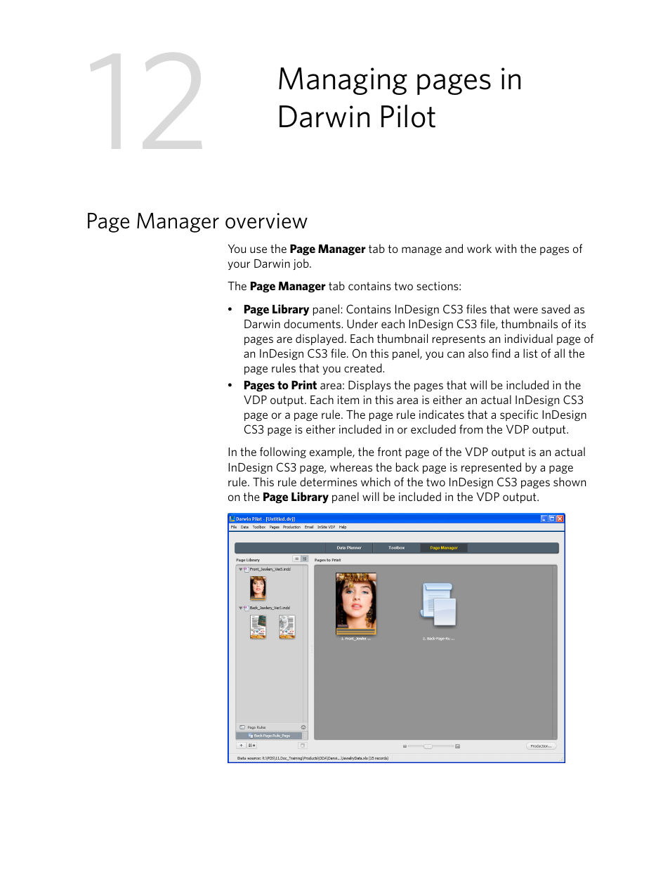 Managing pages in darwin pilot | Konica Minolta Darwin VDP Software User Manual | Page 101 / 110