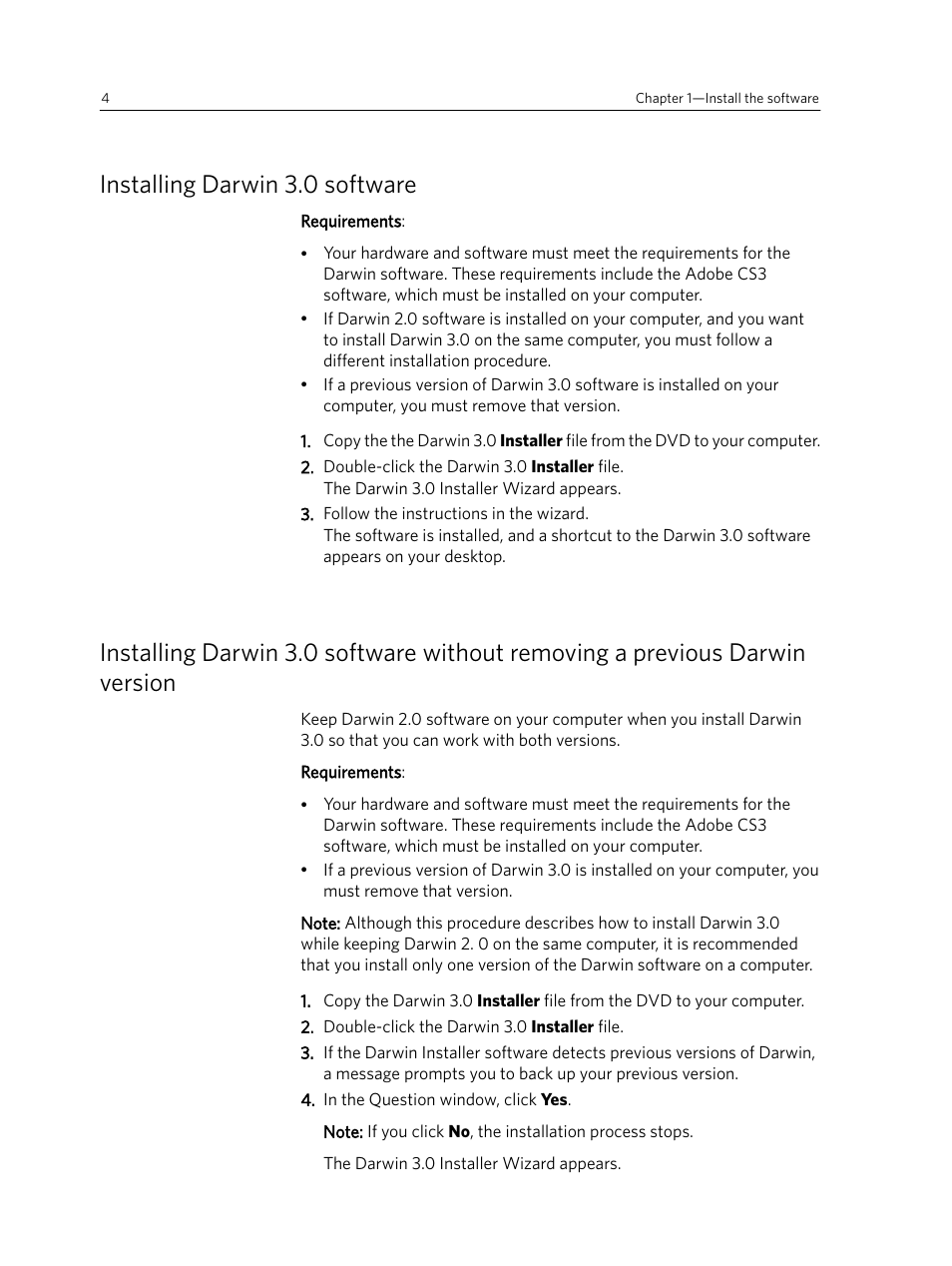 Installing darwin 3.0 software | Konica Minolta Darwin VDP Software User Manual | Page 12 / 110