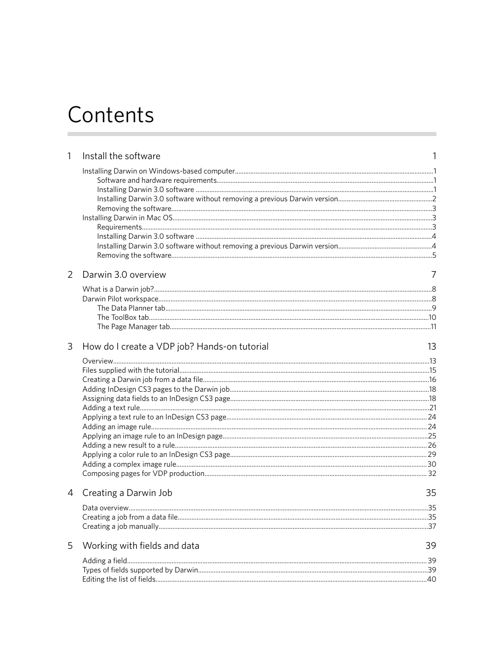 Konica Minolta Darwin VDP Software User Manual | Page 5 / 110