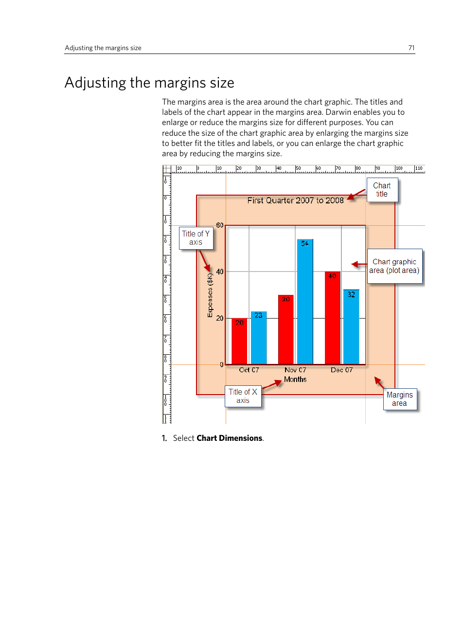 Adjusting the margins size | Konica Minolta Darwin VDP Software User Manual | Page 79 / 110