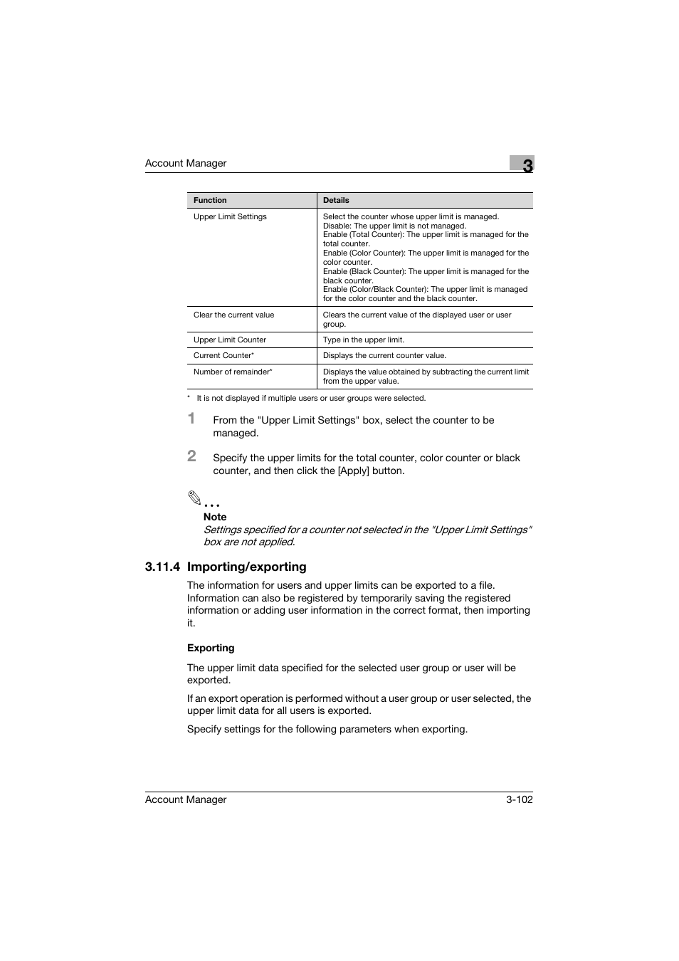4 importing/exporting, Exporting, Importing/exporting -102 exporting -102 | Konica Minolta PageScope Enterprise Suite User Manual | Page 117 / 203