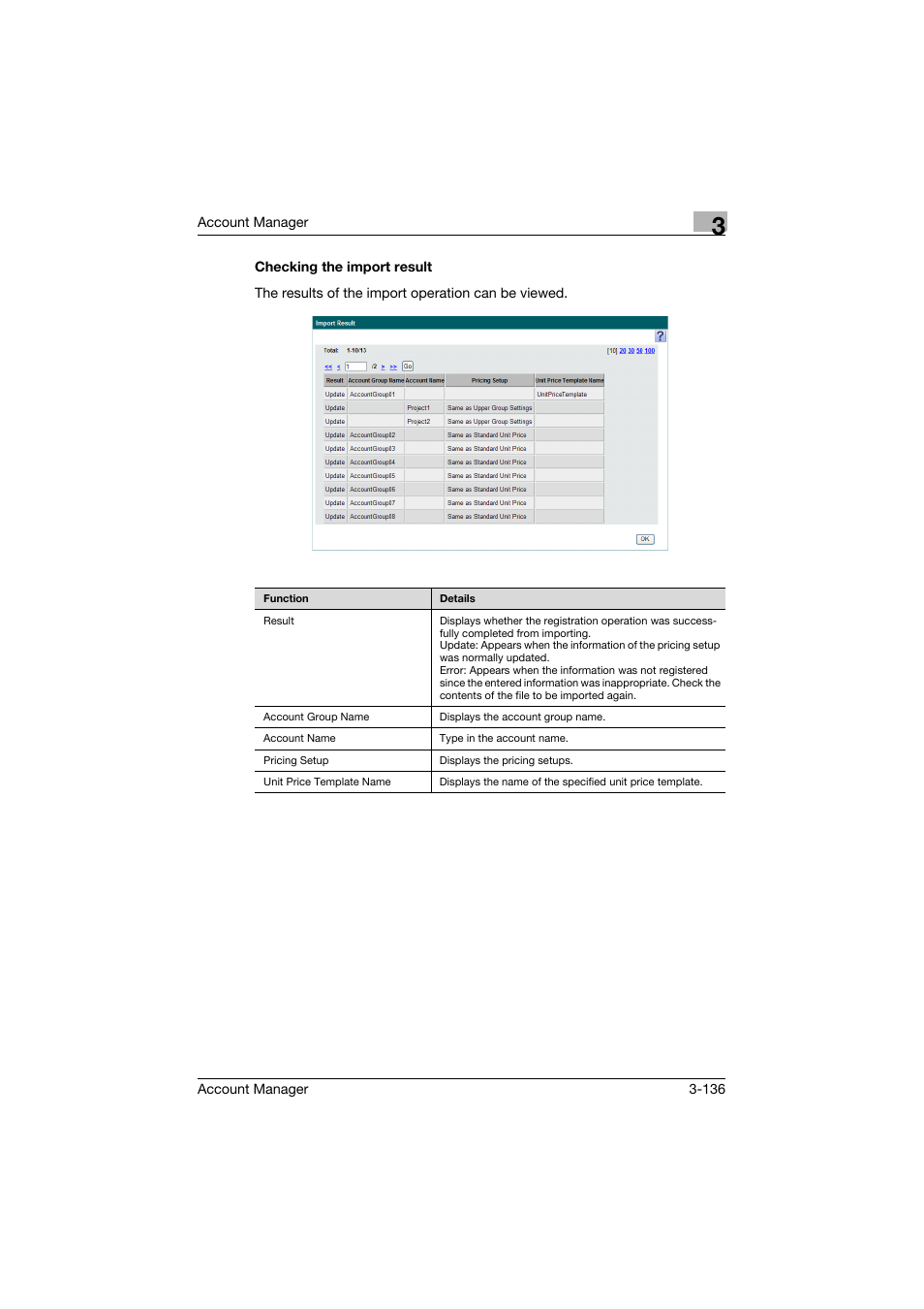 Checking the import result, Checking the import result -136 | Konica Minolta PageScope Enterprise Suite User Manual | Page 151 / 203