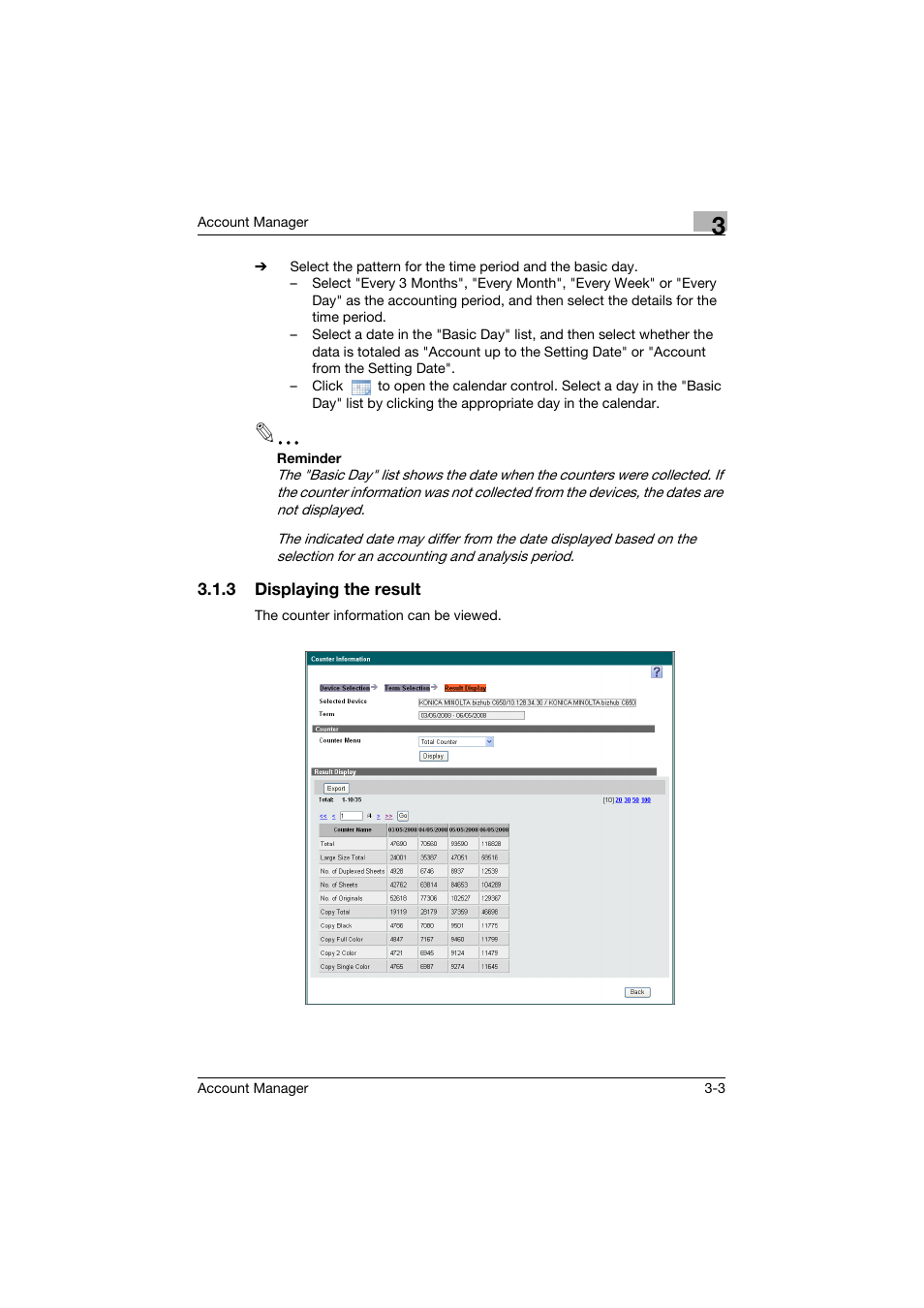 3 displaying the result, Displaying the result -3 | Konica Minolta PageScope Enterprise Suite User Manual | Page 18 / 203